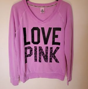 Pink Victoria's secret large sweatshirt